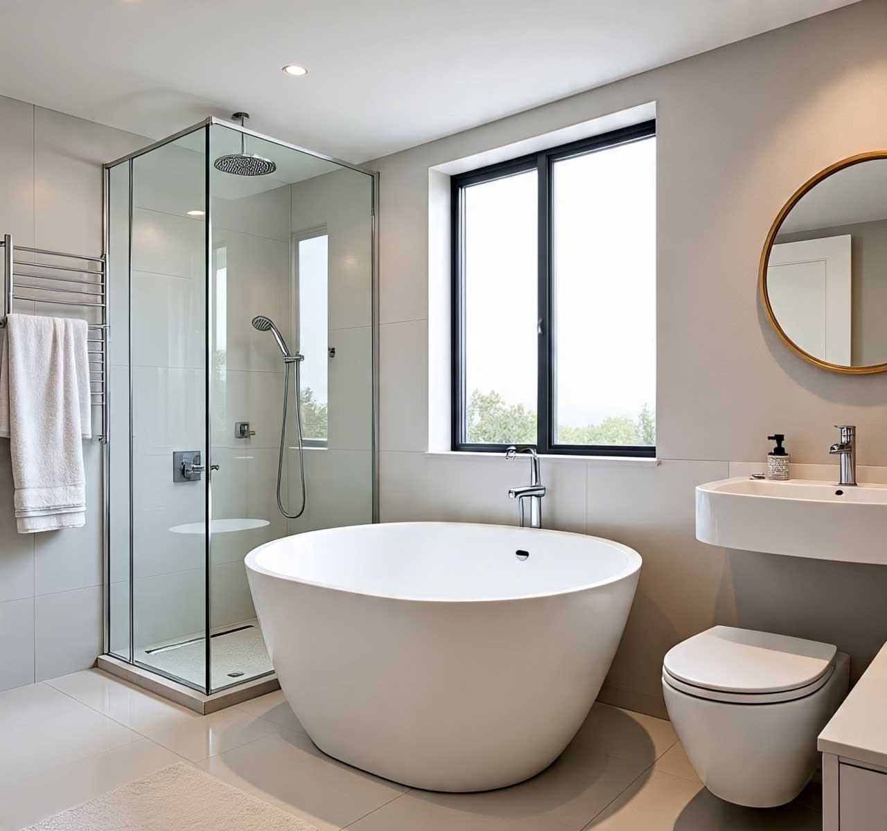 ide desain kamar mandi minimalis modern